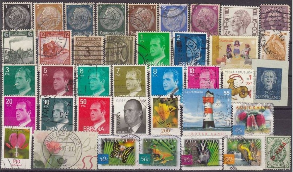 z vendido LOTE Sellos 02 (39) VARIOS PAISES SIN REPETIR USADO